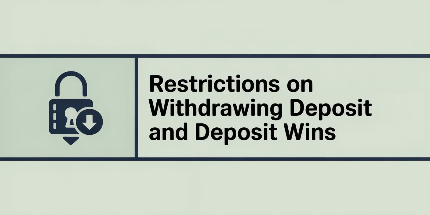 Restrictions on withdrawing deposit and deposit winnings